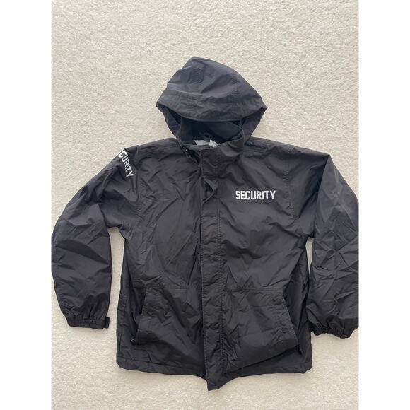Galls security guard  jacket coat Sz medium JA786 black double zipper tactical - Picture 1 of 10